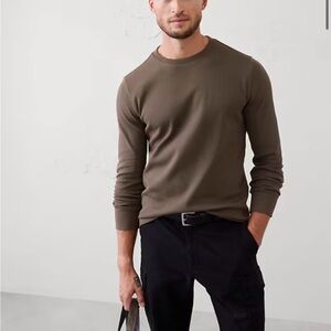 Banana Republic STANDARD-FIT MINI RIBBED PULLOVER TOP